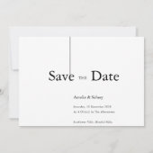 Elegante typografie Moderne minimalistische foto Save The Date (Achterkant)