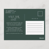 Elegante typografie moderne unieke groene foto briefkaart (Achterkant)