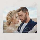 Elegante typografie moderne unieke groene foto briefkaart (Voorkant)