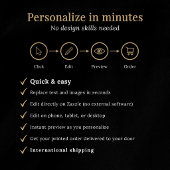 Elegante typografie Moderne zwart-wit bruiloft Menu