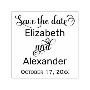 Elegante typografie monogram om de datum te beware  zelfinktende stempel