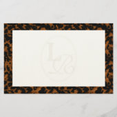 Elegante typografie Monogram Schildpad Briefpapier (Voorkant)