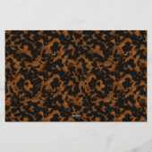 Elegante typografie Monogram Schildpad Briefpapier (Achterkant)