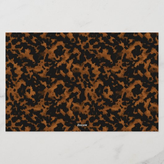 Elegante typografie Monogram Schildpad Briefpapier (Achterkant)