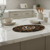 Elegante typografie Monogram Schildpad Snijplank