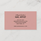 Elegante typografie nagels op naam Website Roos Go Visitekaartje (Achterkant)