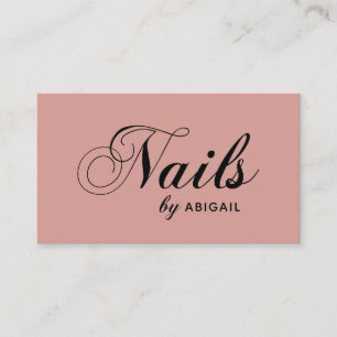 Elegante typografie nagels op naam Website Roos Go Visitekaartje