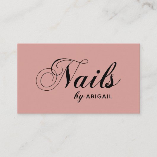 Elegante typografie nagels op naam Website Roos Go Visitekaartje (Voorkant)
