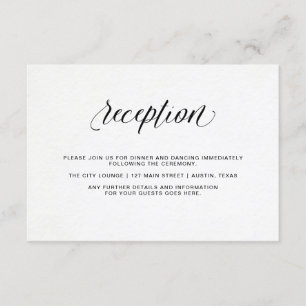 Elegante typografie op aquarelpapier Receptie Kaart