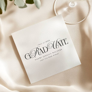 Elegante typografie Oude Rijkdom Afstuderen Servet