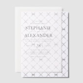 Elegante typografie overlay bruiloft vellum uitnodigingen (Offset (Uitnodiging))