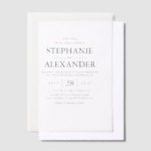 Elegante typografie overlay bruiloft vellum uitnodigingen (Offset)