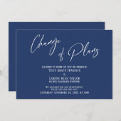 Elegante typografie Planwijziging Marinekaart Kaart (Voorkant / Achterkant)