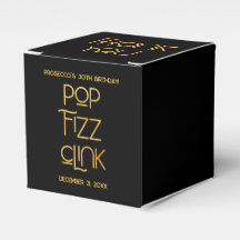 Elegante Typografie Pop Fizz Clink Verjaardag