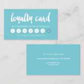 elegante typografie robbin - oegenblauwe trouwerek klantenkaartje (Voorkant / Achterkant)