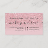 elegante typografie roze glitter sparkles ombre klantenkaartje (Achterkant)