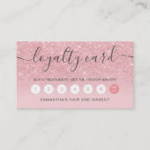 elegante typografie roze glitter sparkles ombre klantenkaartje (Voorkant)