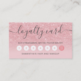 elegante typografie roze glitter sparkles ombre klantenkaartje