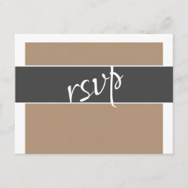 Elegante typografie RSVP menu keuze trouwkaart