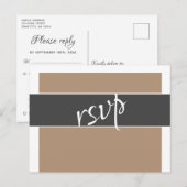 Elegante Typografie RSVP Menu Kies bruiloft Kaart (Voorkant / Achterkant)