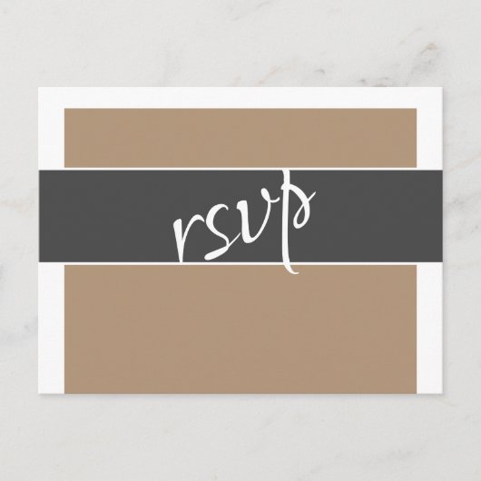 Elegante Typografie RSVP Menu Kies bruiloft Kaart (Voorkant)