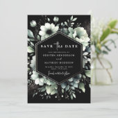 Elegante Typografie Sage Green Wedding Save The Date (Staand voorkant)
