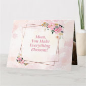 Elegante Typografie Schattigee Bloemen Keepsake Kaart (Voorkant)