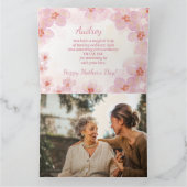 Elegante Typografie Schattigee Bloemen Keepsake Kaart (Binnen)