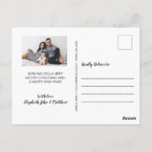 Elegante Typografie Script Collage Kerstmis Briefkaart (Achterkant)