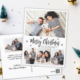 Elegante Typografie Script Collage Kerstmis Briefkaart