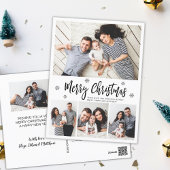 Elegante Typografie Script Collage Kerstmis Briefkaart