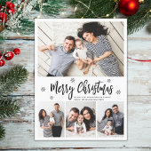 Elegante Typografie Script Collage Kerstmis Briefkaart