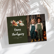 Elegante Typografie Script Happy Thanksgiving Foto