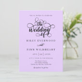 Elegante Typografie Script Huwelijksuitnodiging Kaart (Staand voorkant)