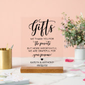 Elegante Typografie Script Minimalistische Huwelij Acryl Bord (Huwelijk)