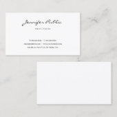 Elegante typografie script moderne minimalistische visitekaartje (Voorkant / Achterkant)