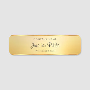Elegante typografie script sjabloon glamour goud naamplaatje