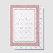 Elegante typografie stoffige roos lijst bruiloft vellum uitnodigingen (Offset (Uitnodiging))