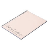 elegante typografie trendy blush roze haarmake-up notitieboek (Linkerzijde)