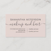 elegante typografie trendy blush roze klantenkaartje (Achterkant)
