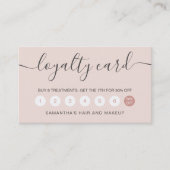 elegante typografie trendy blush roze klantenkaartje (Voorkant)