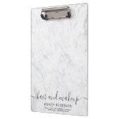 elegante typografie trendy white marble hair make  klembord (Links)