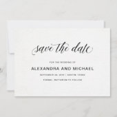 Elegante typografie | Trouwen Bewaar de datum Save The Date (Voorkant)
