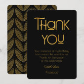 Elegante typografie Verjaardag Bedankt Card Kaart (Voorkant / Achterkant)