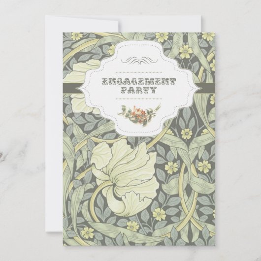 Elegante  typografie verlovingsfeest uitnodigen kaart (Voorkant)