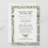 Elegante  typografie verlovingsfeest uitnodigen kaart (Achterkant)