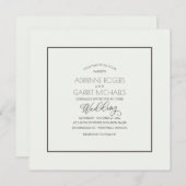 Elegante Typografie Vierkante Bruiloft Uitnodiging (Voorkant / Achterkant)