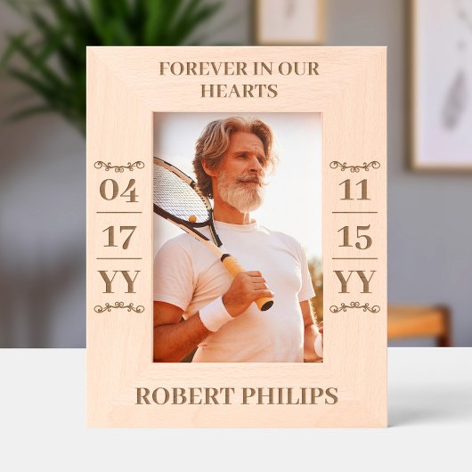 Elegante typografie voor altijd in ons hart Dood Gegraveerde Lijstjes