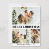 Elegante Typografie Vrolijk Kerstfeest Kaart (Voorkant)