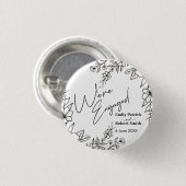 Elegante typografie waar we mee bezig zijn ronde button 3,2 cm (Voorkant /achterkant)